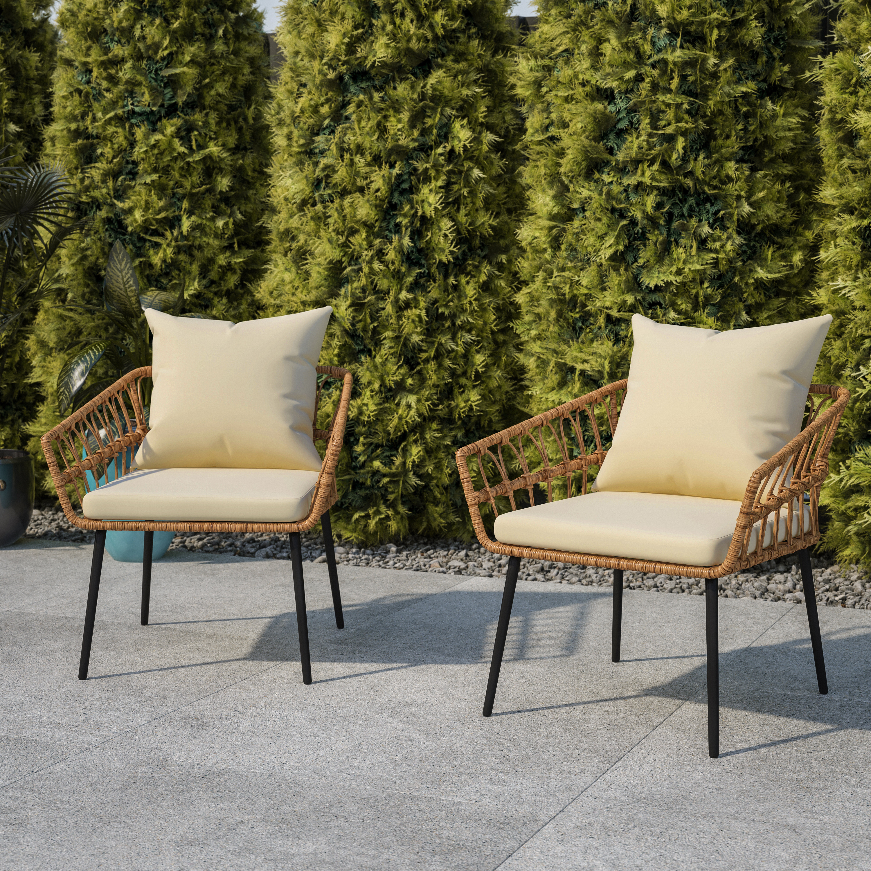 Hensley Collection Wicker Chairs